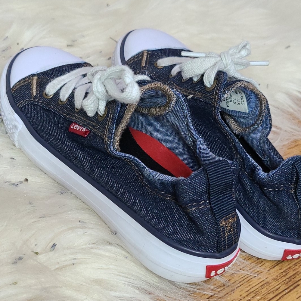 Levis denim shoes converse style size 2 - Picture 6 of 8